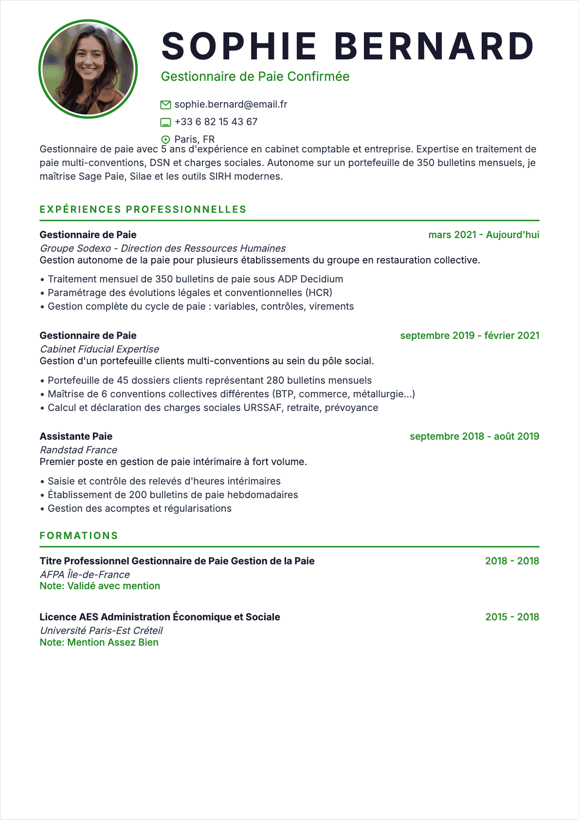 Télécharger le modèle de CV Payroll Manager Modèle de CV Payroll Manager, Intermediate